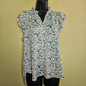 Melloday Floral Button Up Blouse